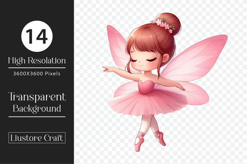 Cute Fairy Pink Clipart Bundle - CraftNest - Digital Crafting and Art