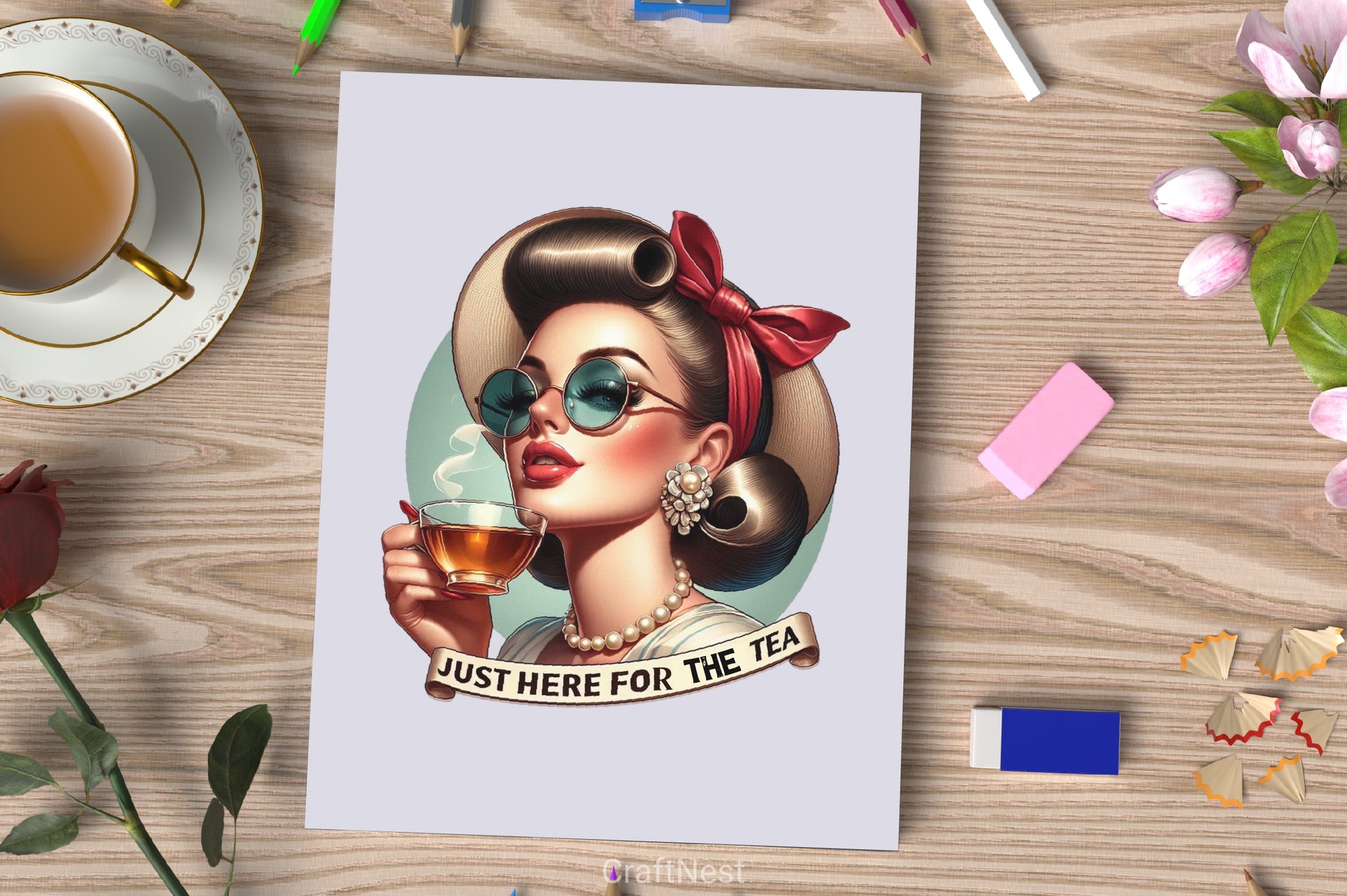 Just Here For The Tea Clipart Bundle 4 - CraftNest - Digital Crafting and Art