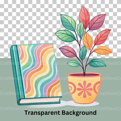 Groovy Books Clipart Bundle 1 - CraftNest - Digital Crafting and Art