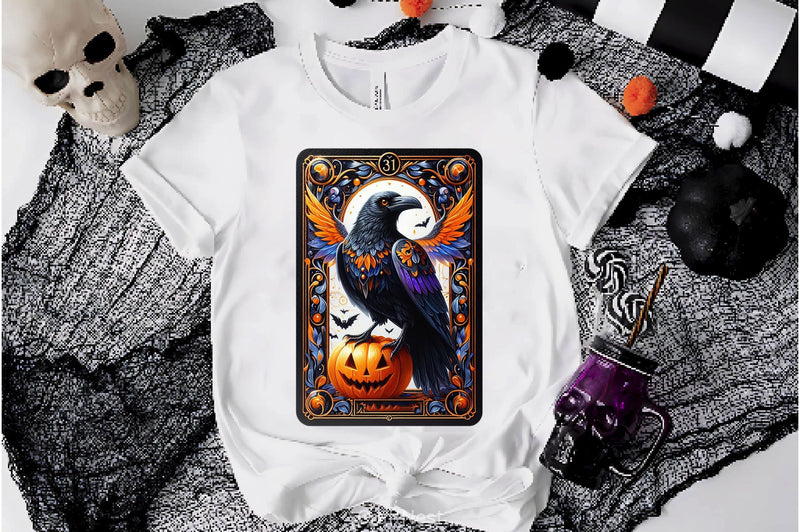 Raven Bird Tarot Card Clipart Bundle 12 - CraftNest - Digital Crafting and Art