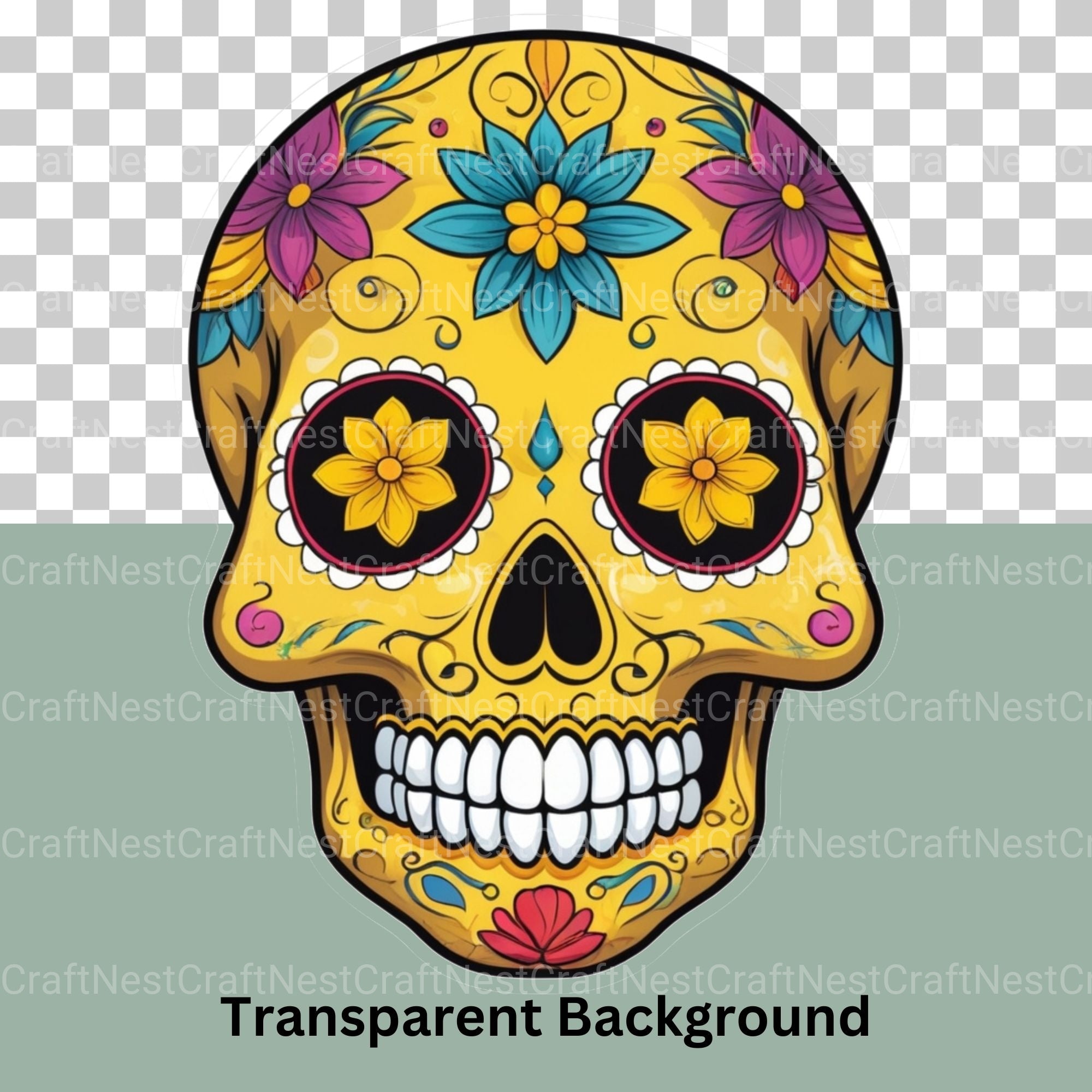 Sugar Skulls Clipart Bundle - CraftNest - Digital Crafting and Art