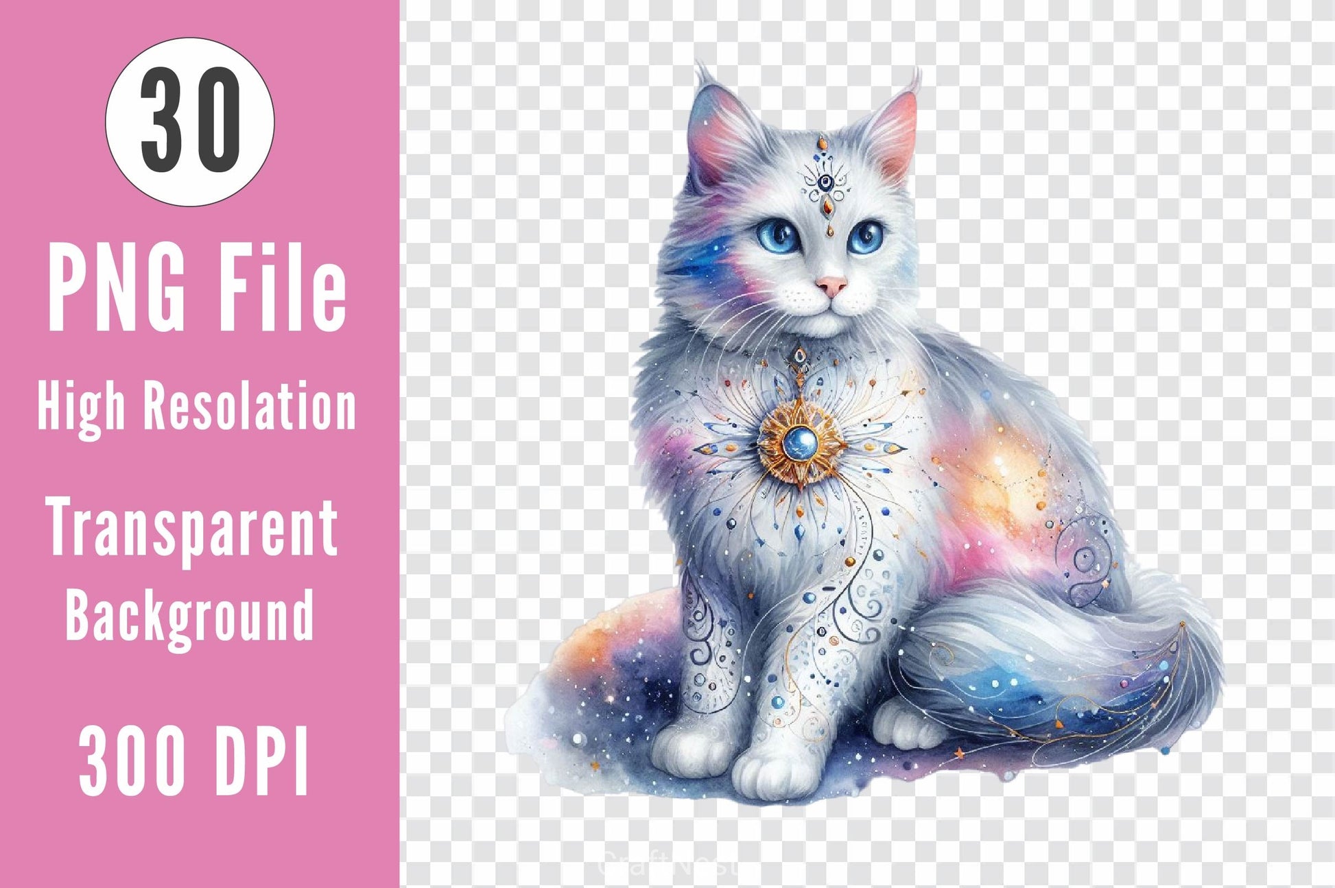 Magical Space Cats Clipart Bundle - CraftNest - Digital Crafting and Art
