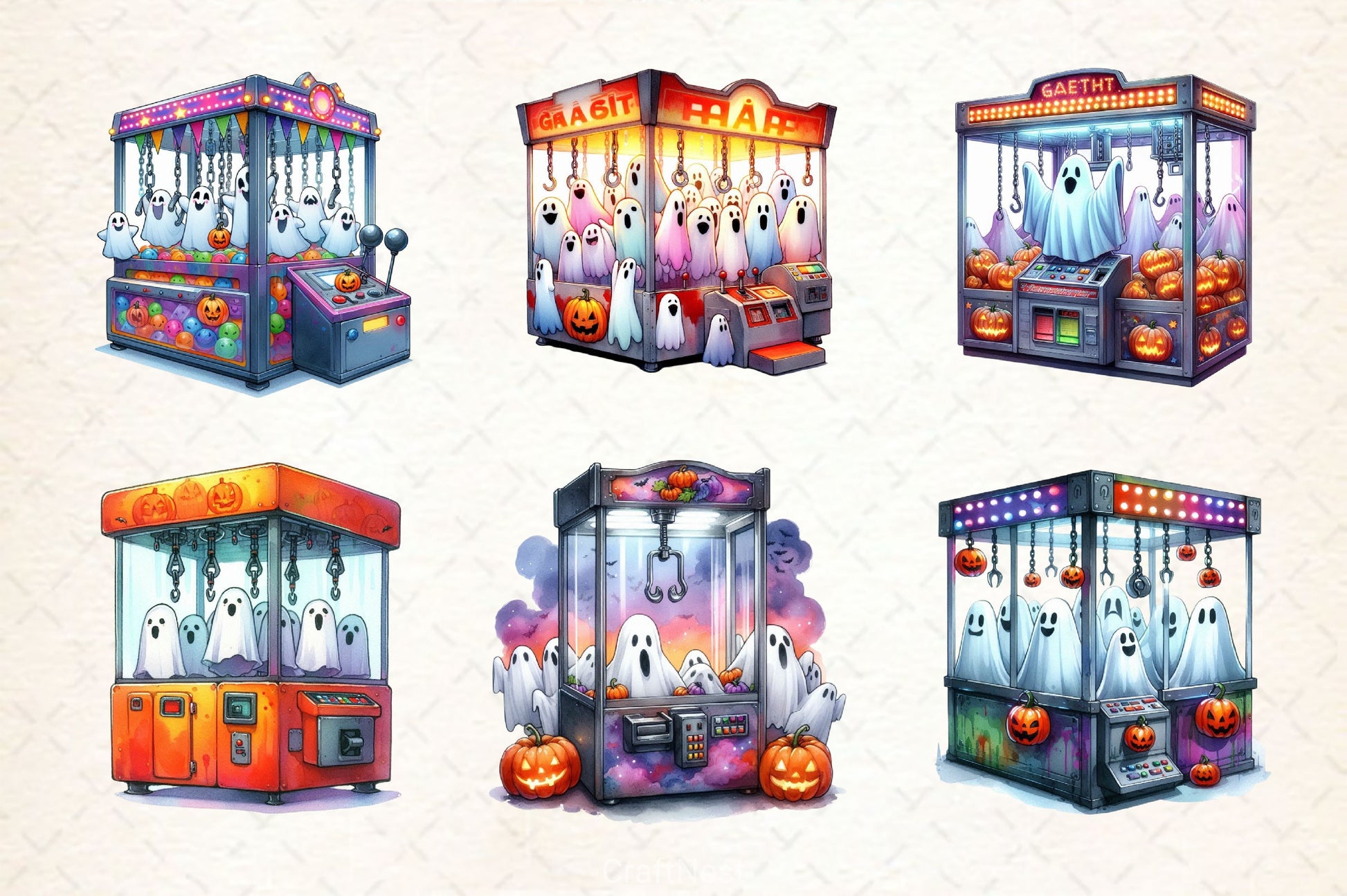 Halloween Claw Machine Clipart Bundle - CraftNest - Digital Crafting and Art