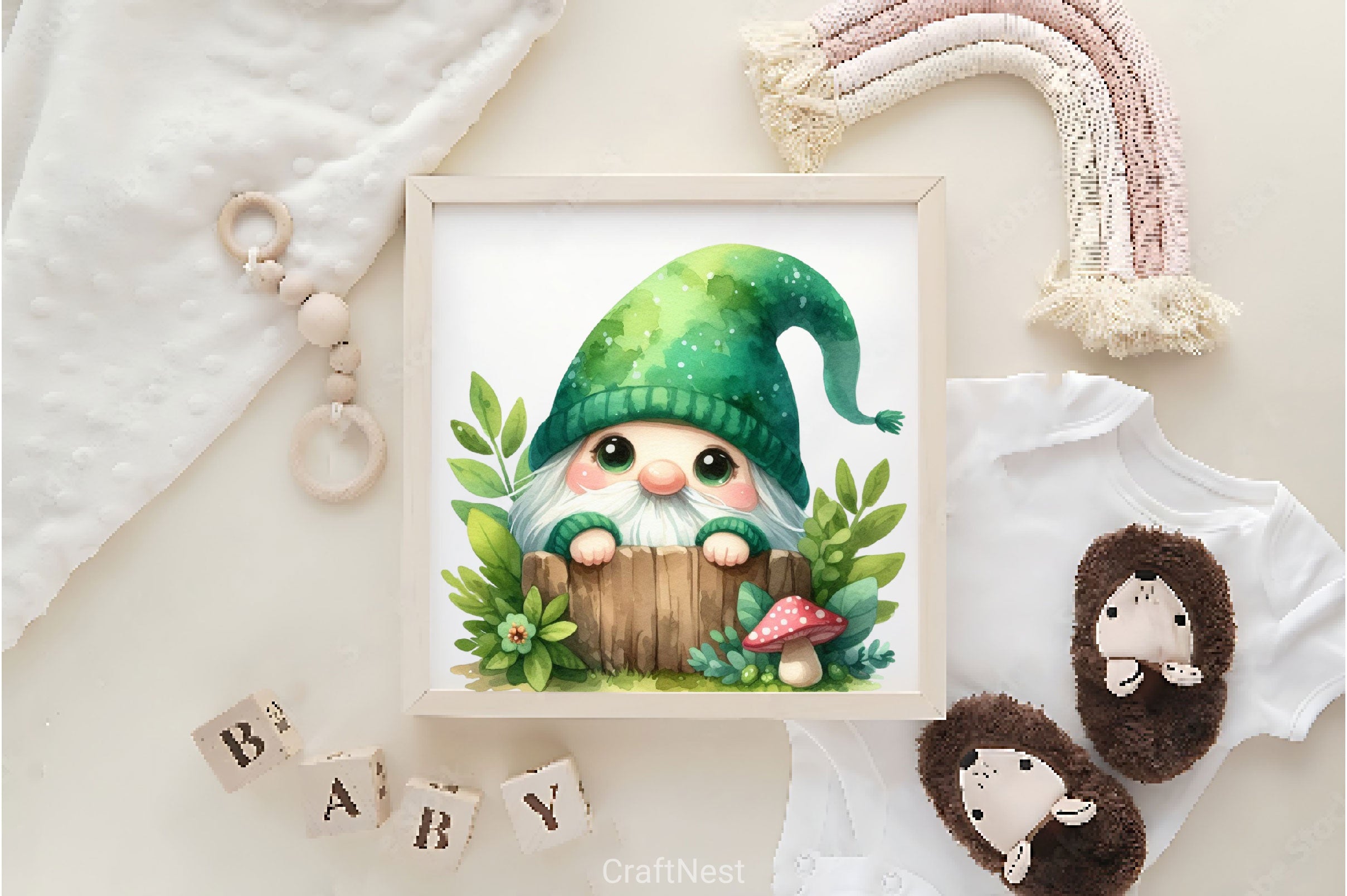 Gnome Peeking Around Corner Clipart Bundle - CraftNest - Digital Crafting and Art