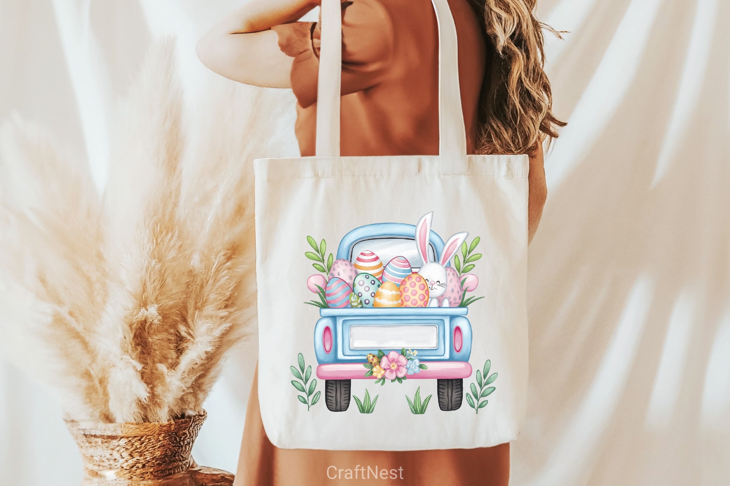 Easter Bunny Truck Clipart Bundle 5 - CraftNest - Digital Crafting and Art