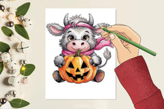 Halloween Highland Cows Clipart Bundle - CraftNest - Digital Crafting and Art