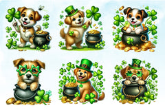 St Patrick's Day Dog Clipart Bundle - CraftNest - Digital Crafting and Art