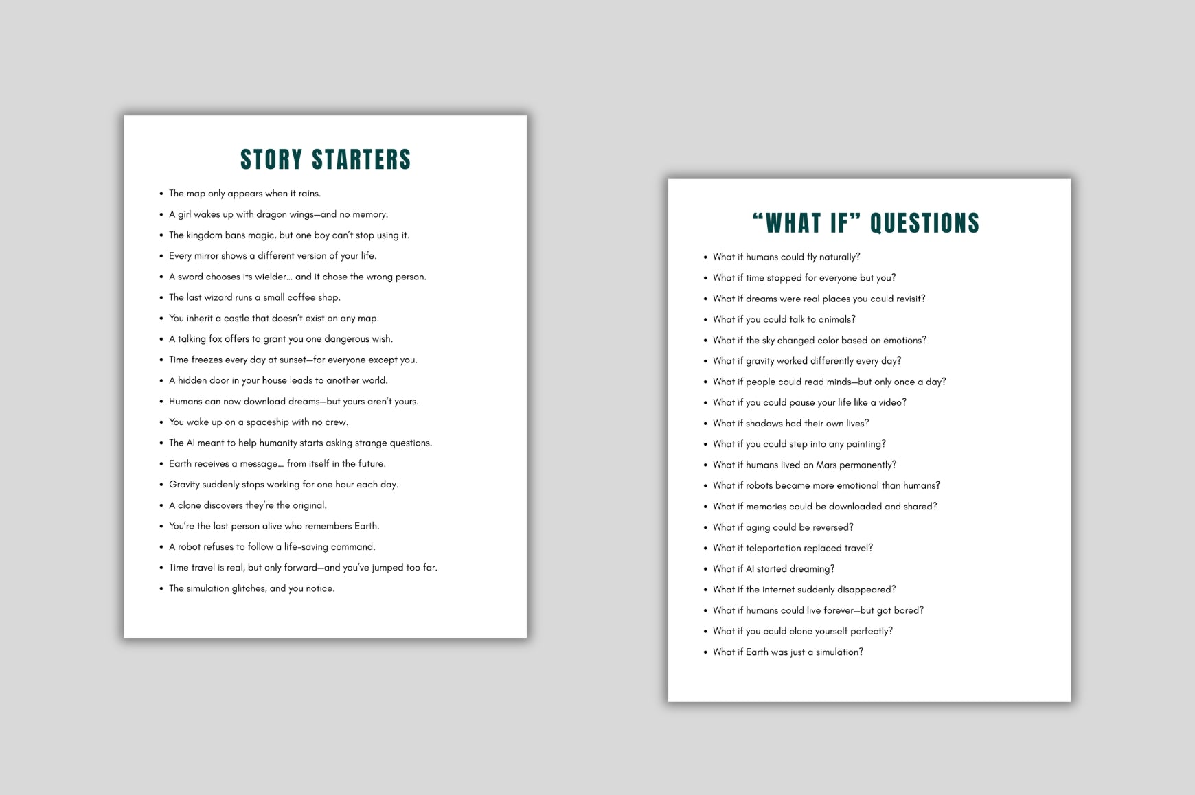 Kids Imagination Prompts