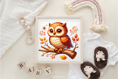 Autumn Cute Owl Clipart Bundle 2 - CraftNest - Digital Crafting and Art