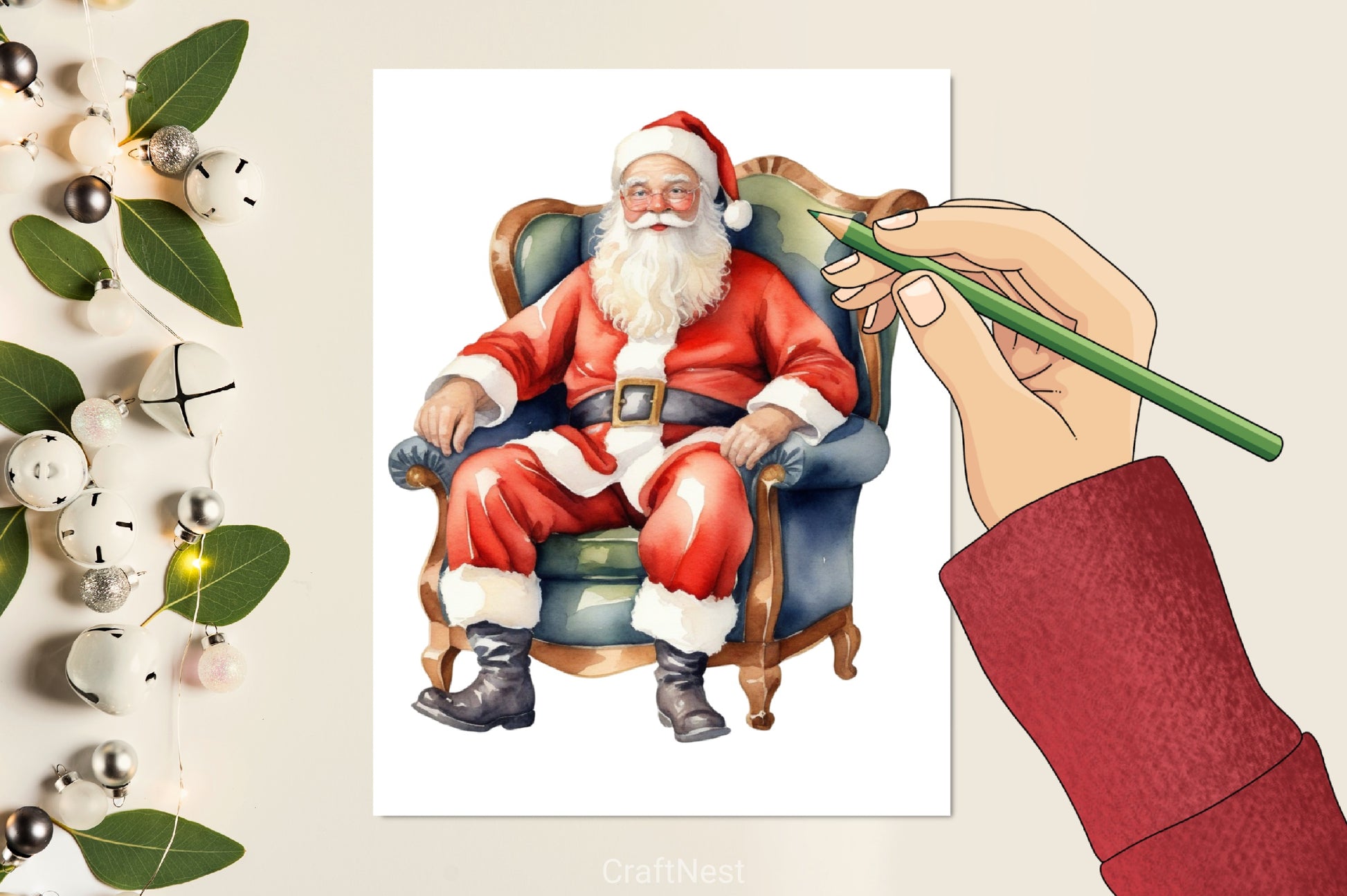 Christmas Santa Claus Clipart Bundle 5 - CraftNest - Digital Crafting and Art