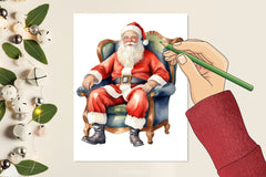 Christmas Santa Claus Clipart Bundle 5 - CraftNest - Digital Crafting and Art