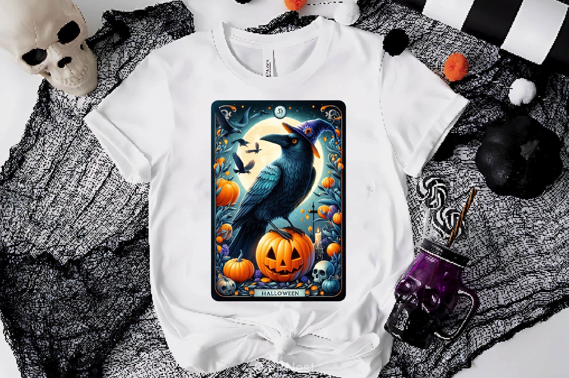 Raven Bird Tarot Card Clipart Bundle 22 - CraftNest - Digital Crafting and Art