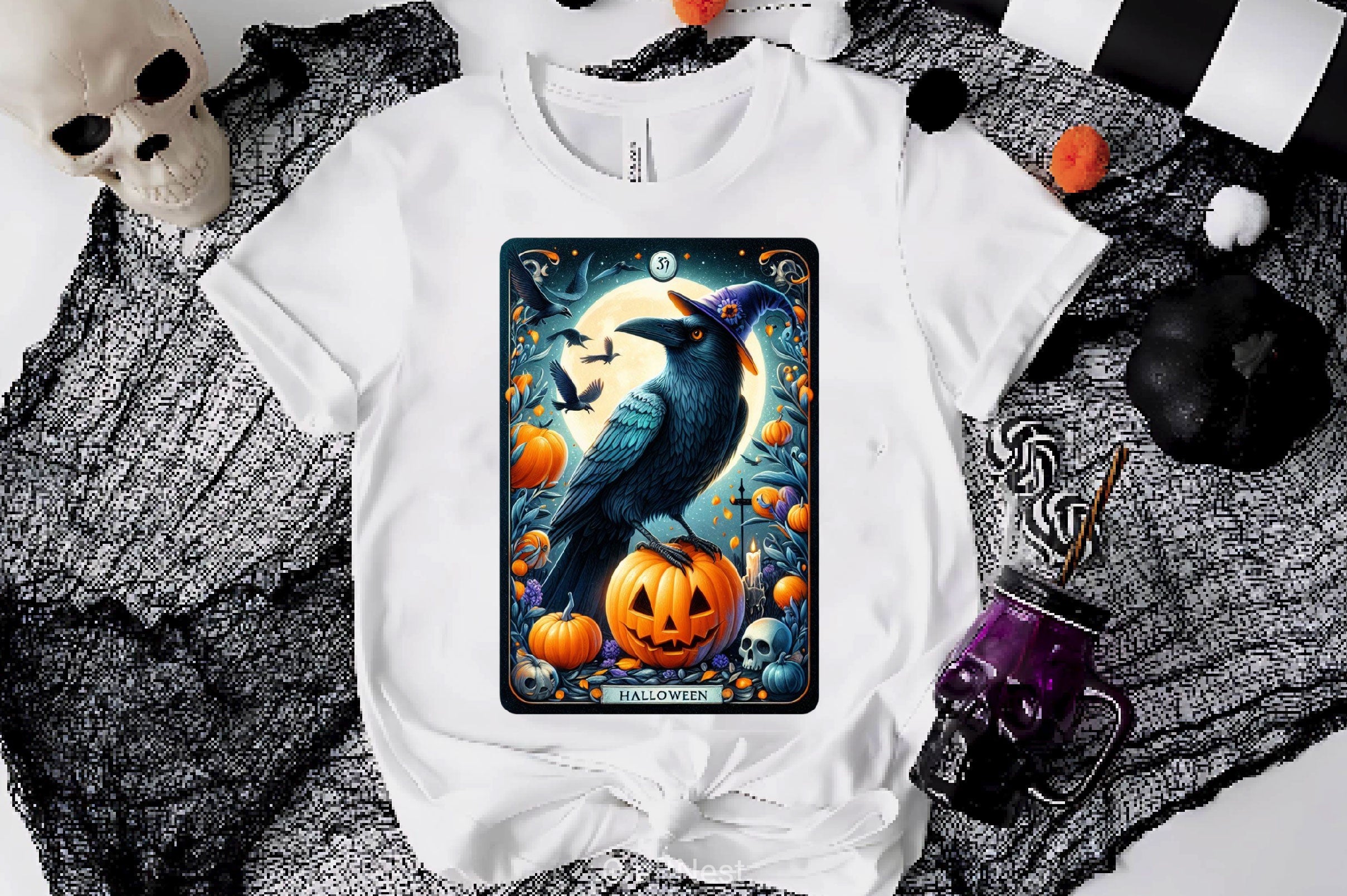 Raven Bird Tarot Card Clipart Bundle 22 - CraftNest - Digital Crafting and Art