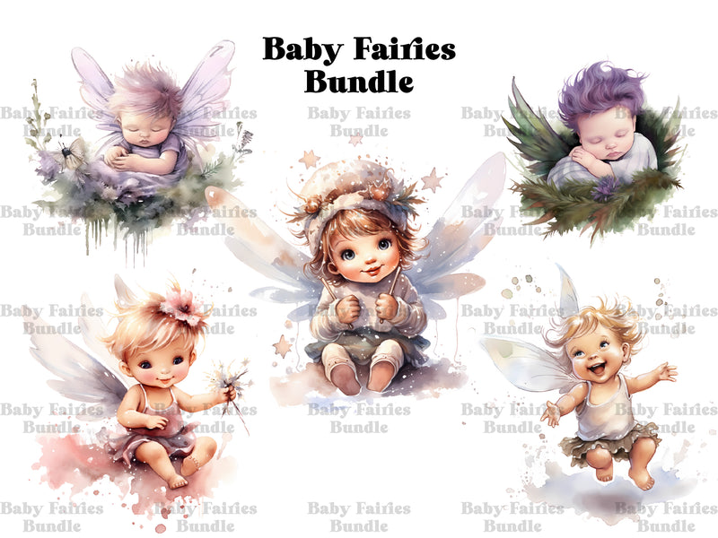 Baby Fairies Clipart - CraftNest