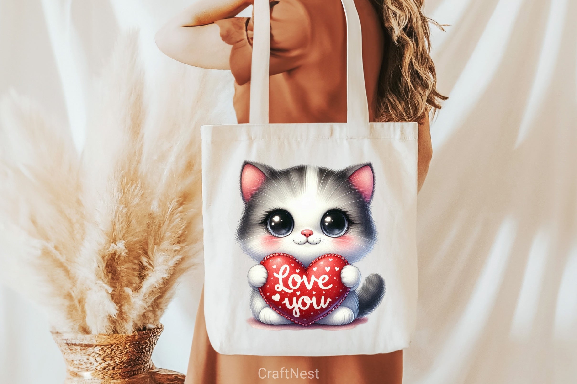 Love You Cat Valentine's Clipart Bundle - CraftNest - Digital Crafting and Art