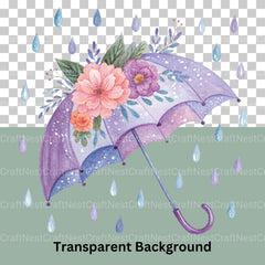 Umbrella Floral Clipart Bundle - CraftNest - Digital Crafting and Art