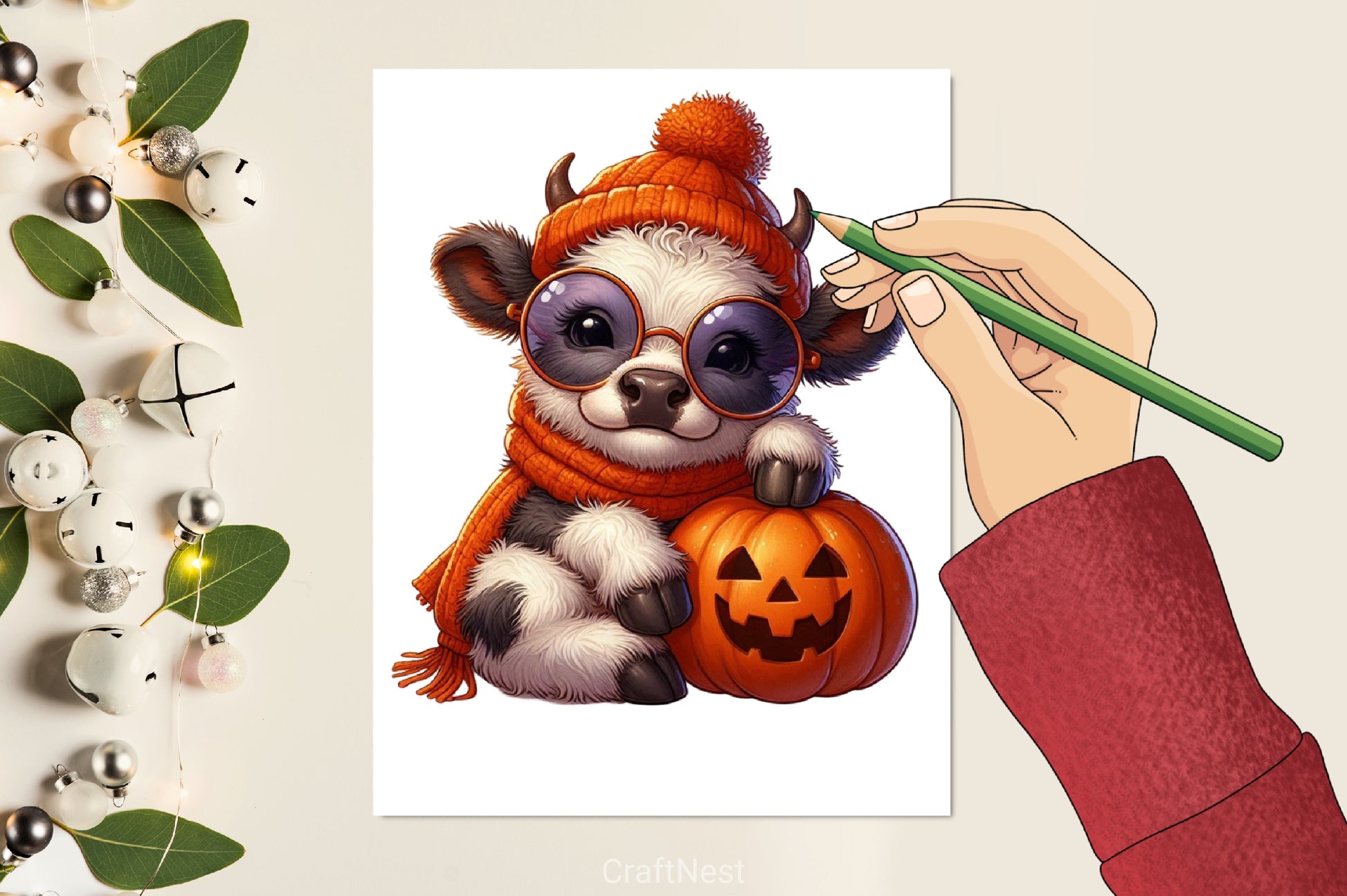 Baby Cow Halloween Clipart Bundle - CraftNest - Digital Crafting and Art