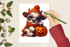 Baby Cow Halloween Clipart Bundle - CraftNest - Digital Crafting and Art