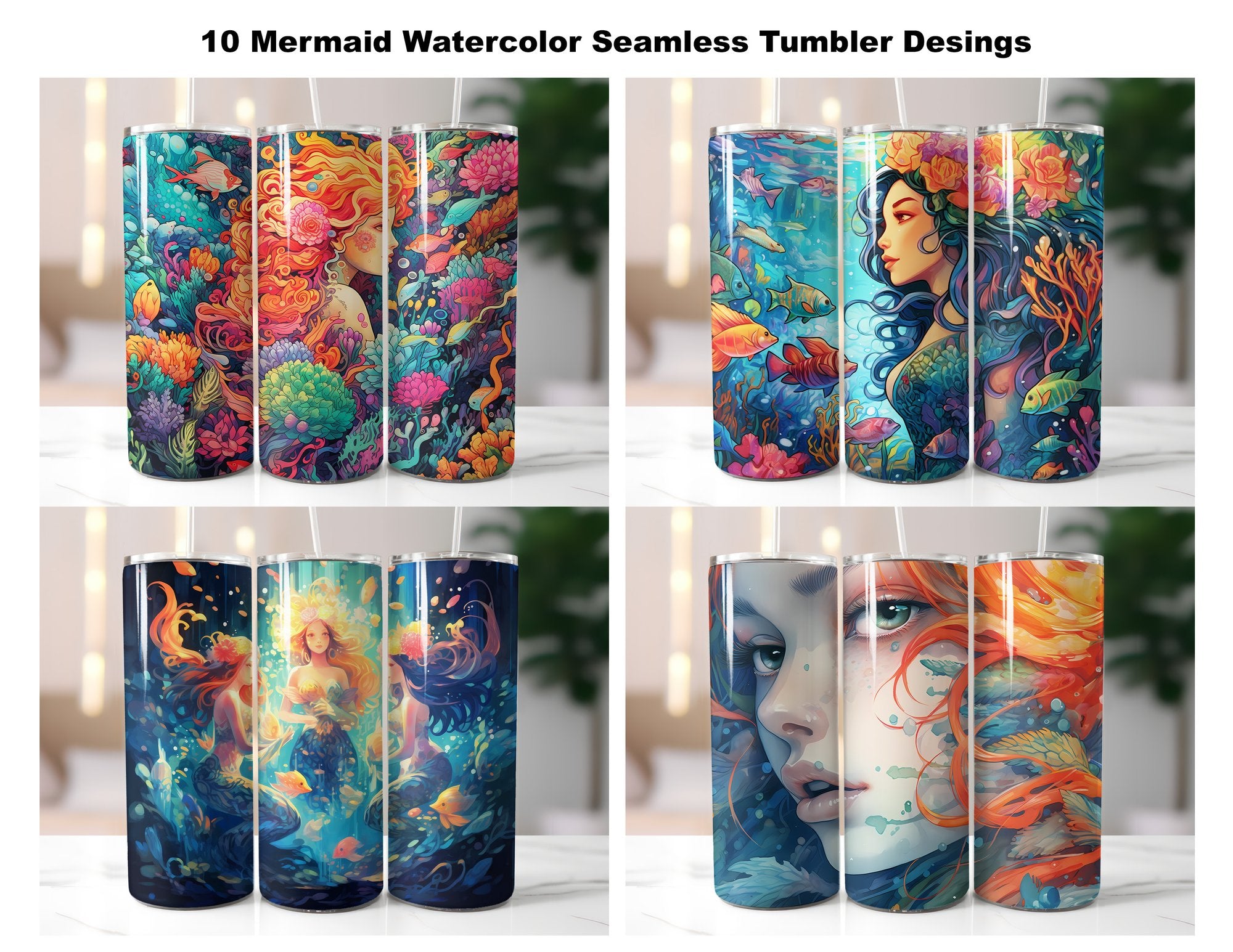 Mermaid Tumbler Wrap - CraftNest