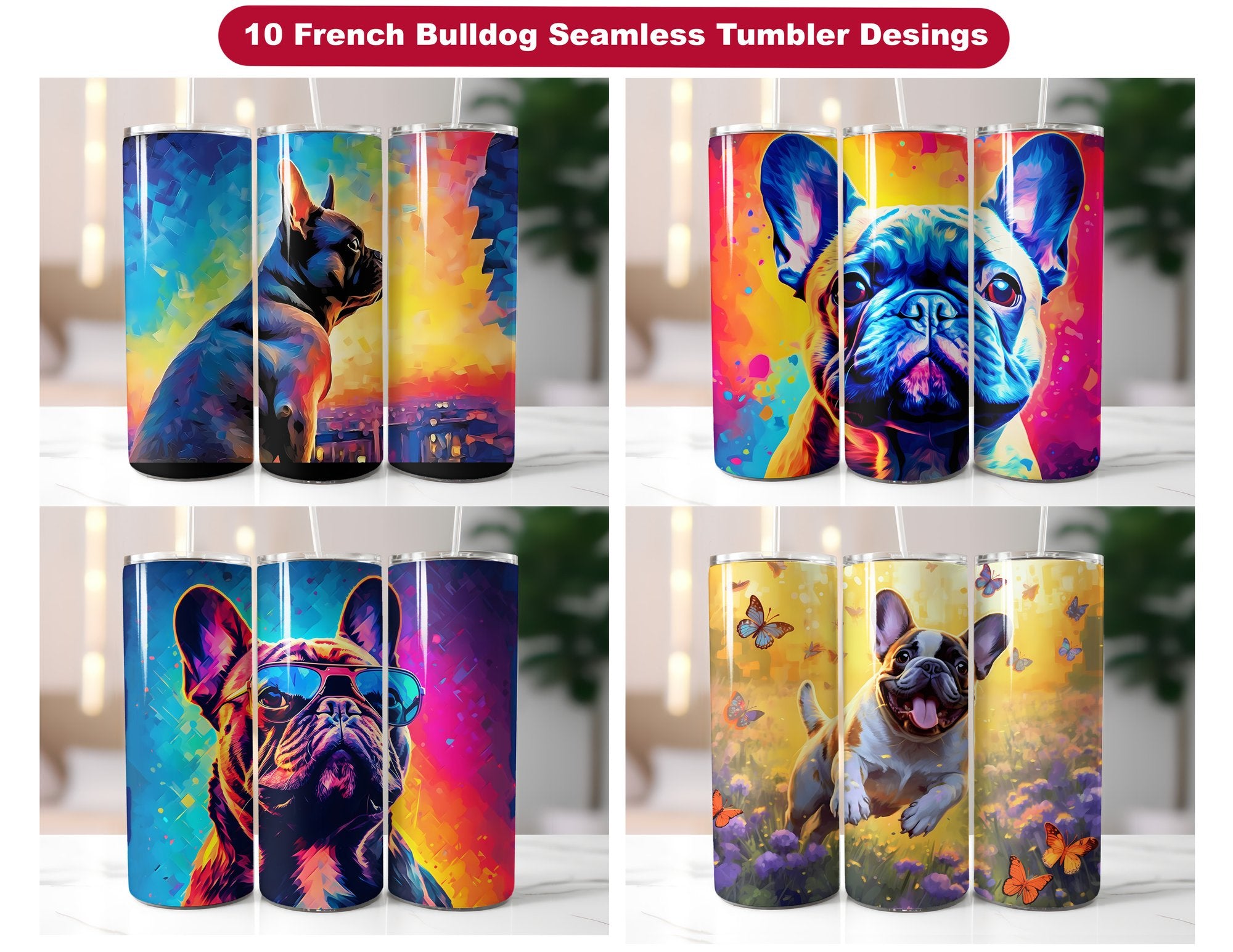 French Bulldog Tumbler Wrap - CraftNest