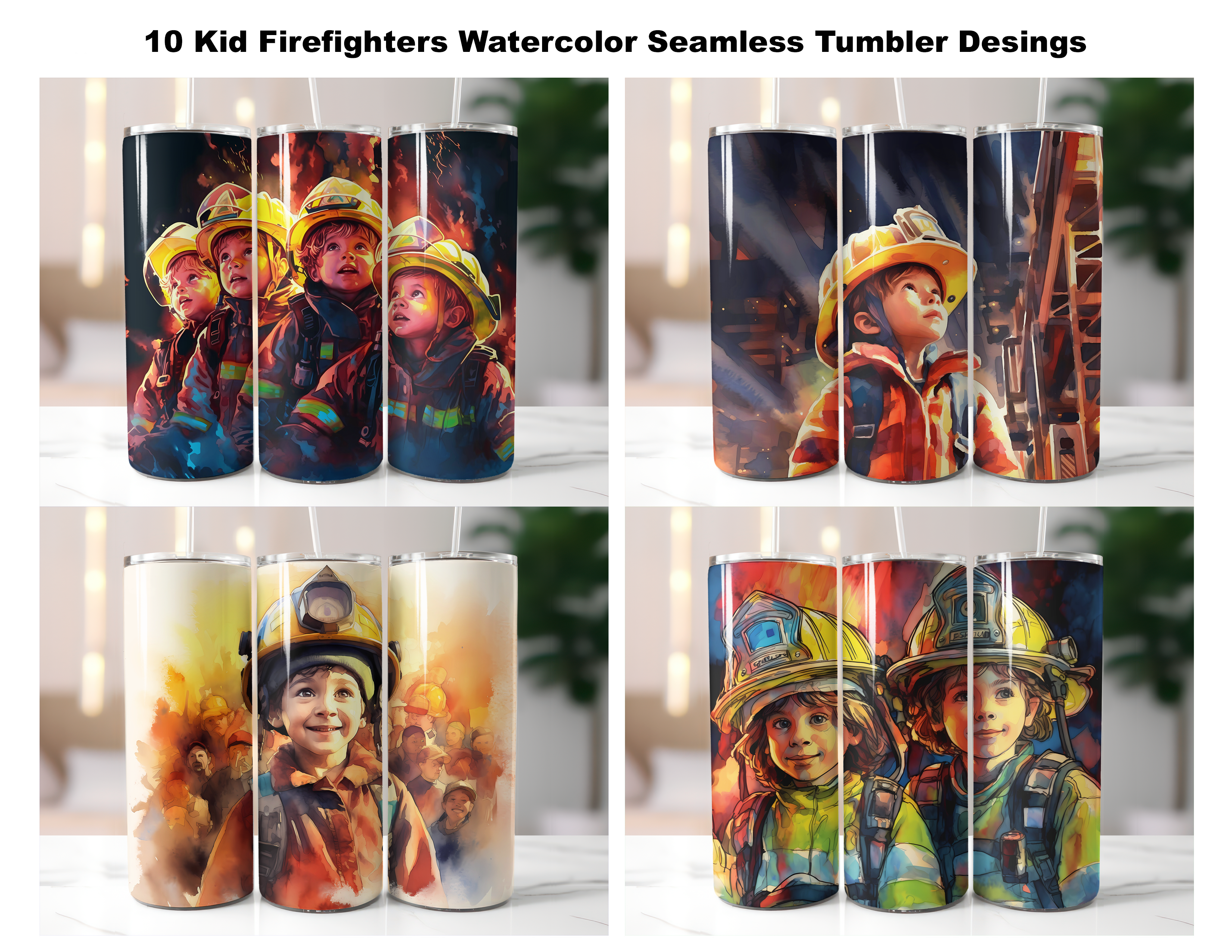 Kids Firefighter Tumbler Wrap - CraftNest