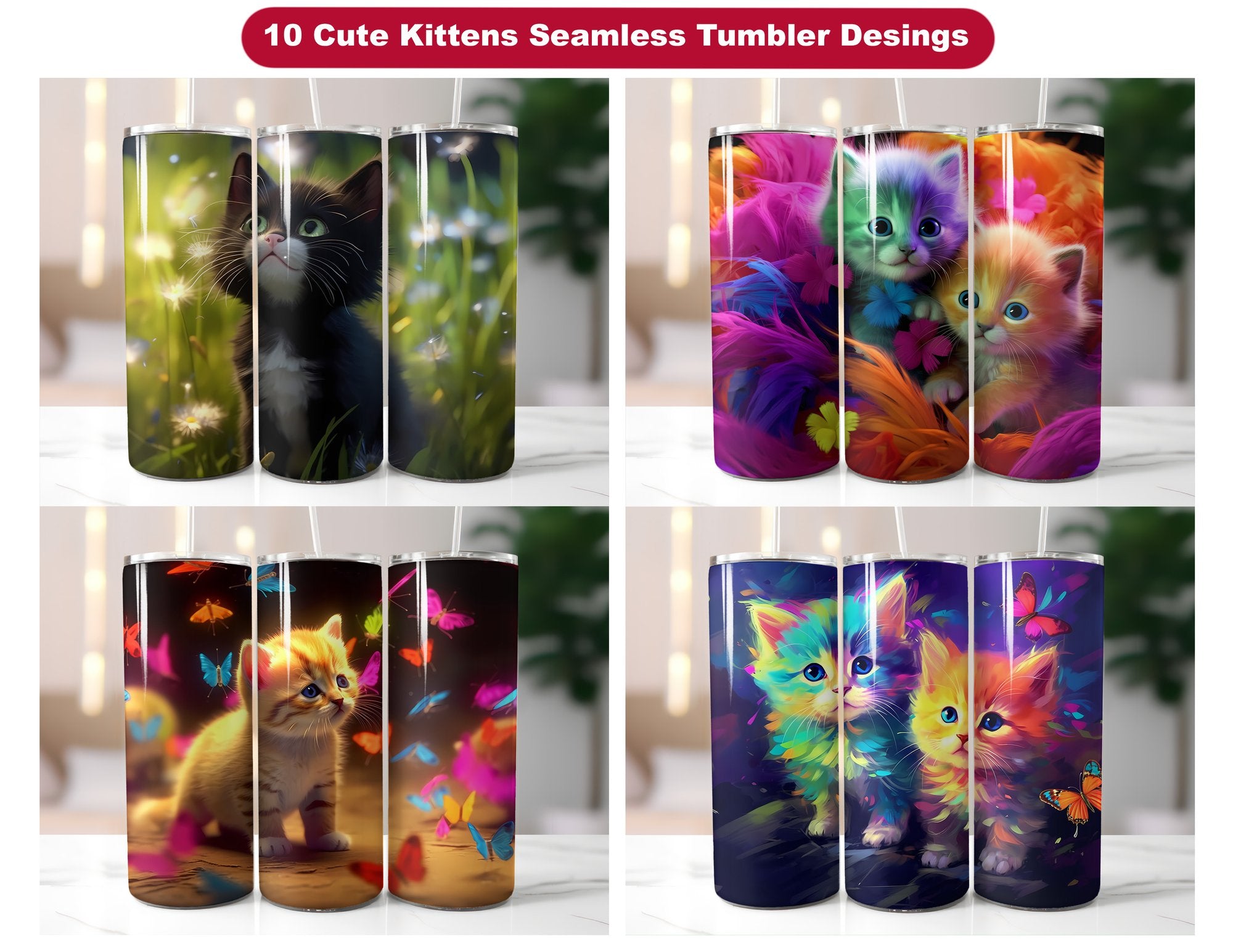 Cute Kittens Tumbler Wrap - CraftNest