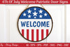 Patriotic 4th of July Welcome Door Sign SVG Bundle