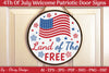 4th of July Patriotic Welcome Door Sign SVG Bundle