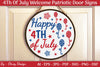 4th of July Patriotic Welcome Door Sign SVG Bundle