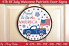 4th of July Patriotic Welcome Door Sign SVG Bundle