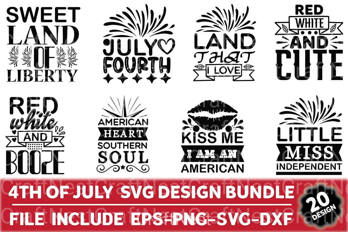 4th of July Design Bundle - CraftNest - Digital Crafting and Art