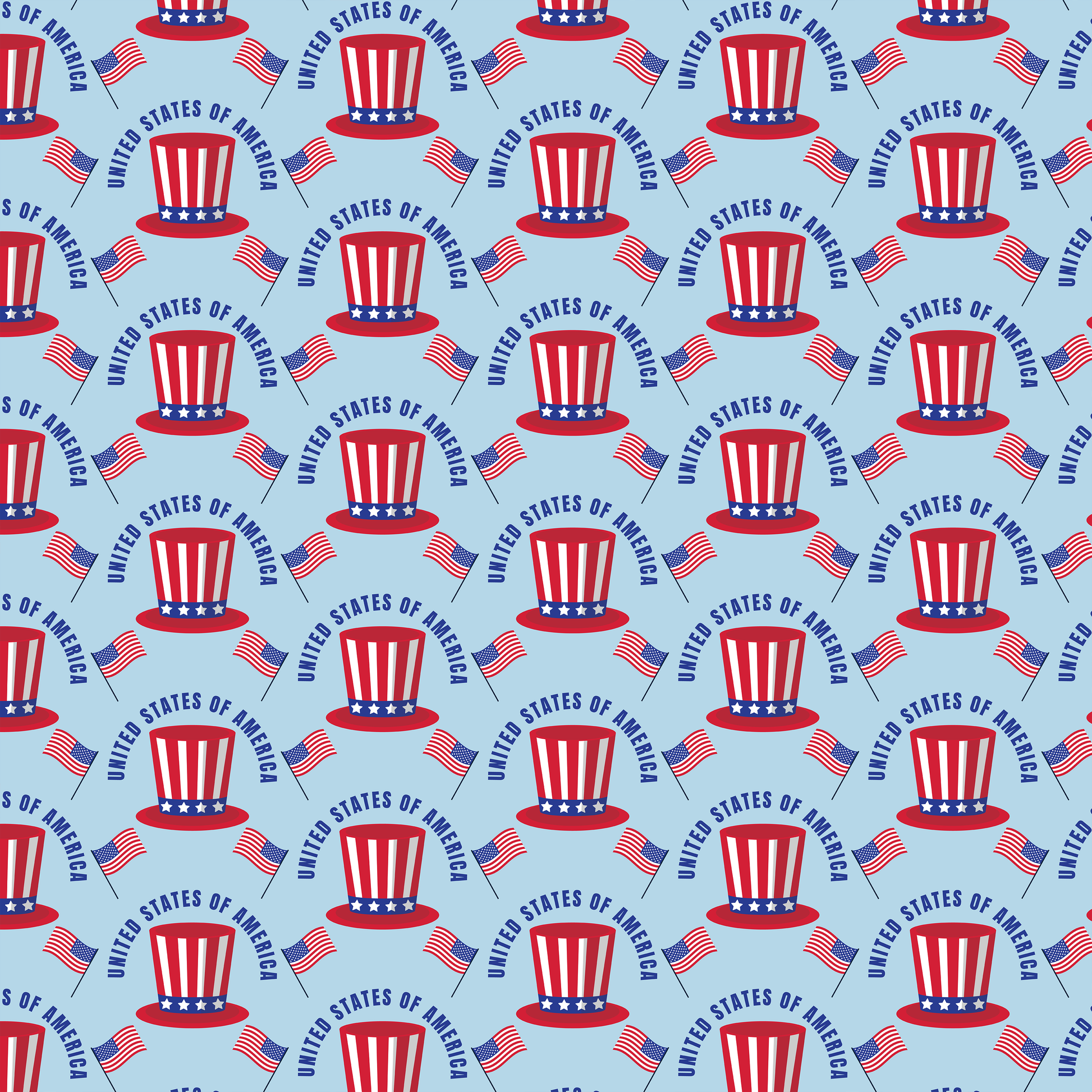 4th of July Seamless Digital Paper - CraftNest - Digital Crafting and Art