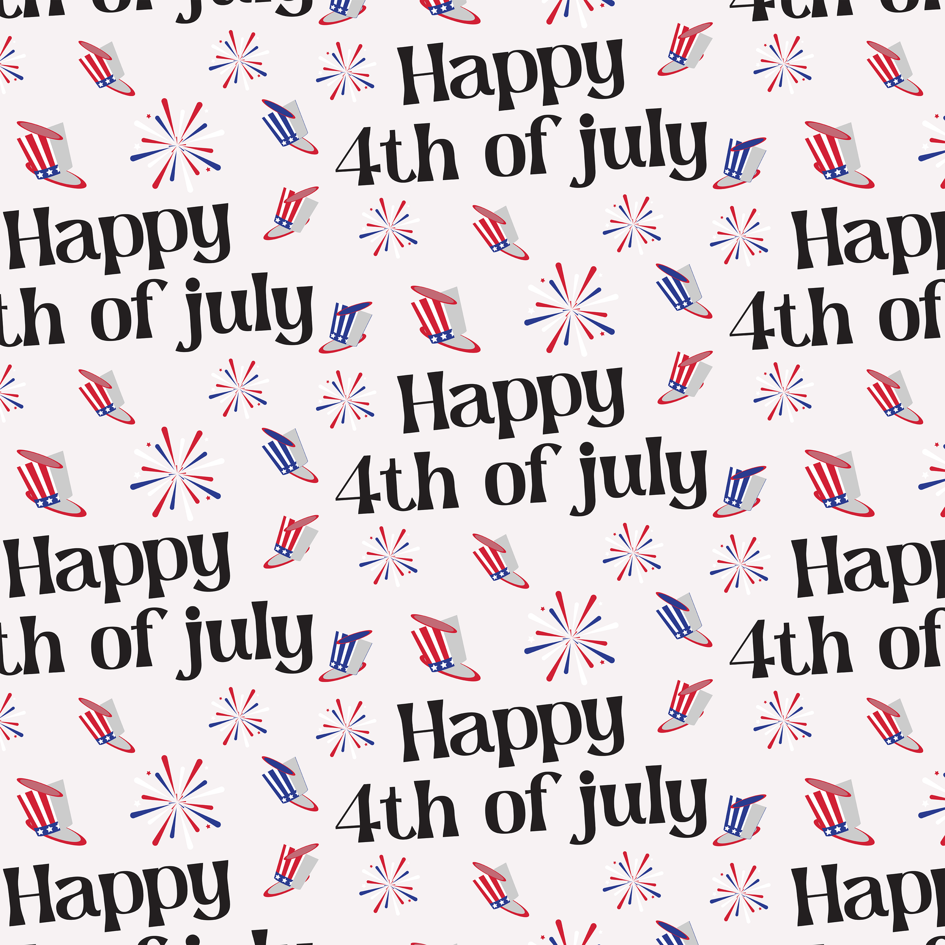 4th of July Seamless Digital Paper - CraftNest - Digital Crafting and Art