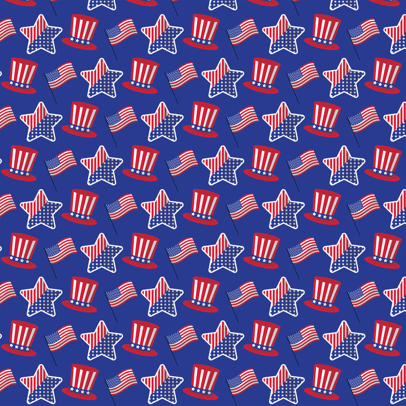 4th of July Seamless Digital Paper - CraftNest - Digital Crafting and Art