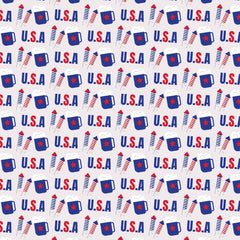 4th of July Seamless Digital Paper - CraftNest - Digital Crafting and Art