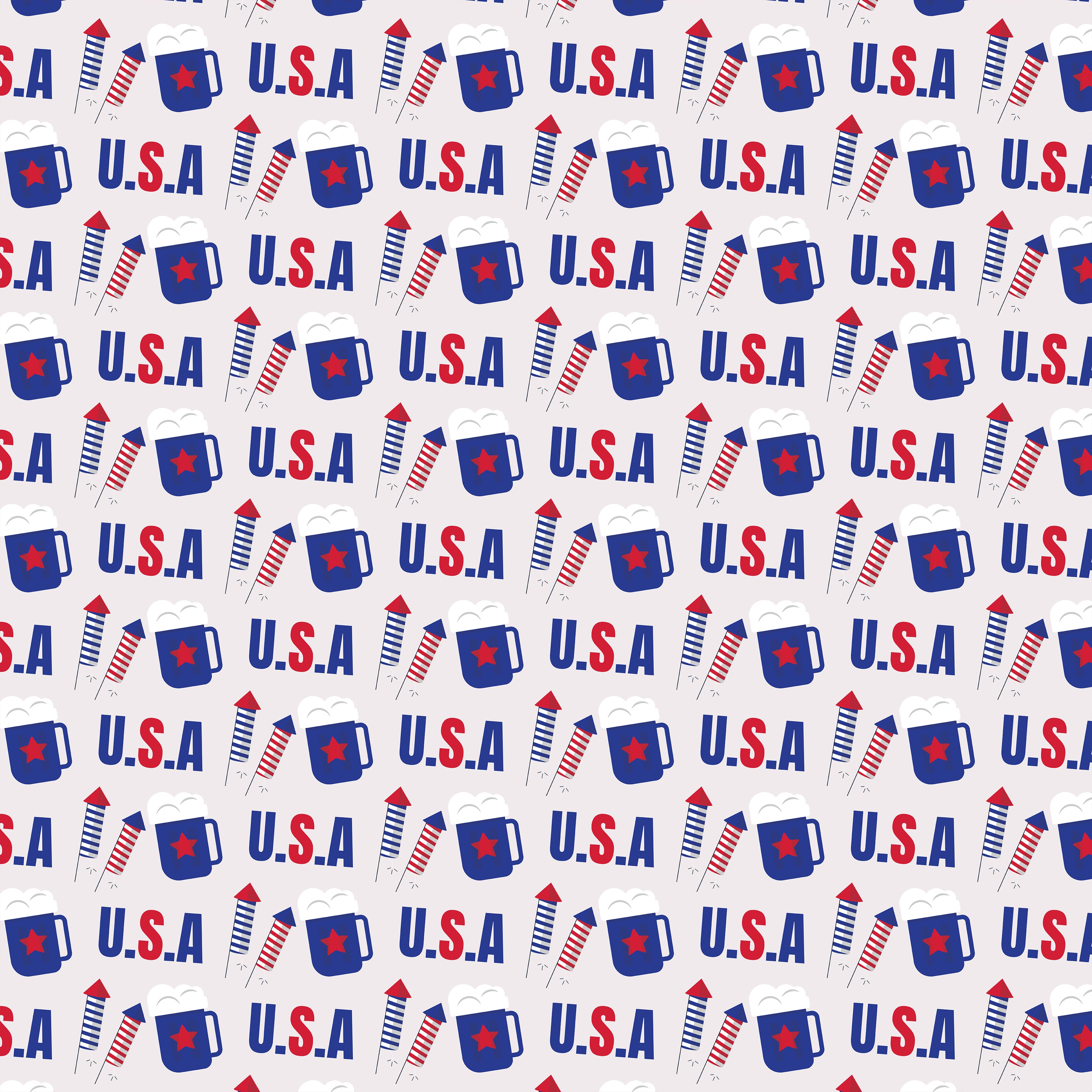 4th of July Seamless Digital Paper - CraftNest - Digital Crafting and Art