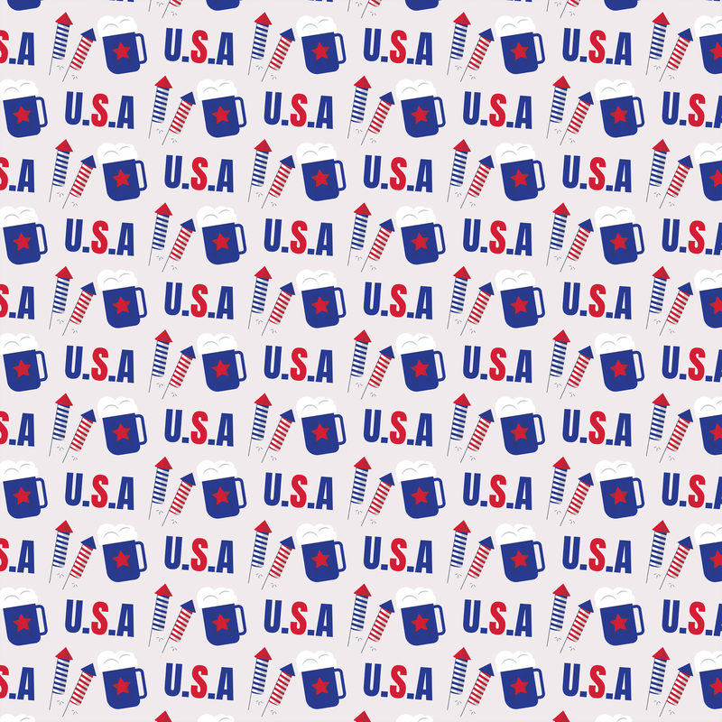 4th of July Seamless Digital Paper - CraftNest - Digital Crafting and Art