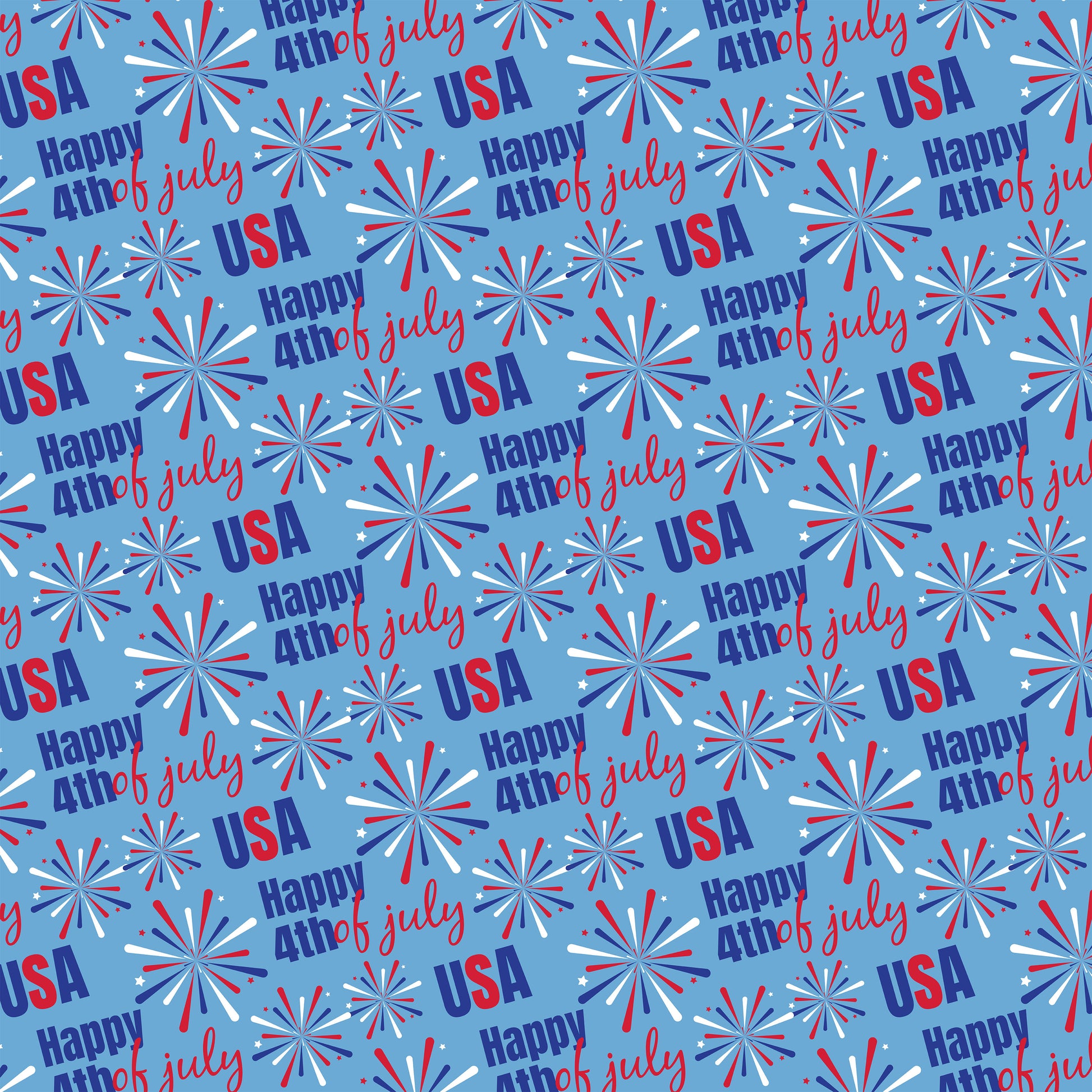 4th of July Seamless Digital Paper - CraftNest - Digital Crafting and Art