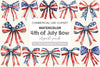 4th Of July Bow Design Clipart Bundle