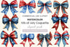 4th Of July Coquette Bow Clipart Bundle