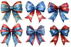 4th Of July Coquette Bow Clipart Bundle - CraftNest - Digital Crafting and Art