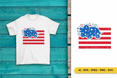 4th of July Dinosaur SVG Bundle - CraftNest - Digital Crafting and Art