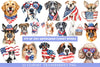 4th of July Dog Clipart Bundle