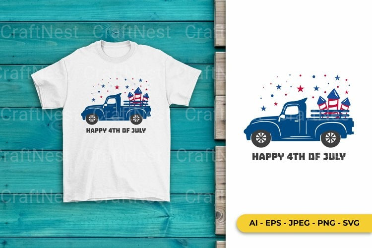 4th of July Truck SVG Bundle - CraftNest - Digital Crafting and Art