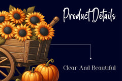 Sunflowers In Wood Trolley Clipart Bundle - CraftNest - Digital Crafting and Art