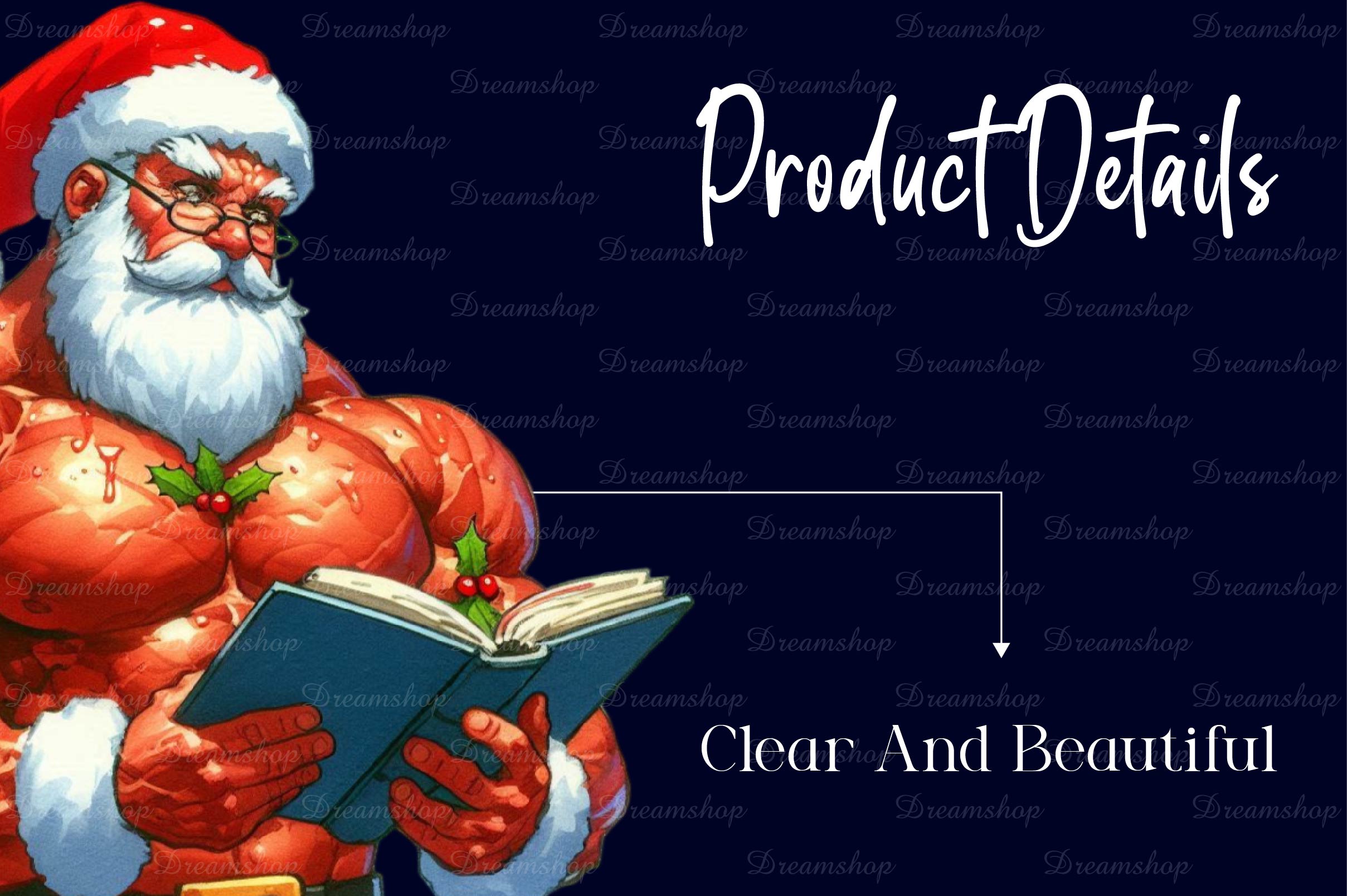 Body Builder Claus Santa Clipart Bundle - CraftNest - Digital Crafting and Art