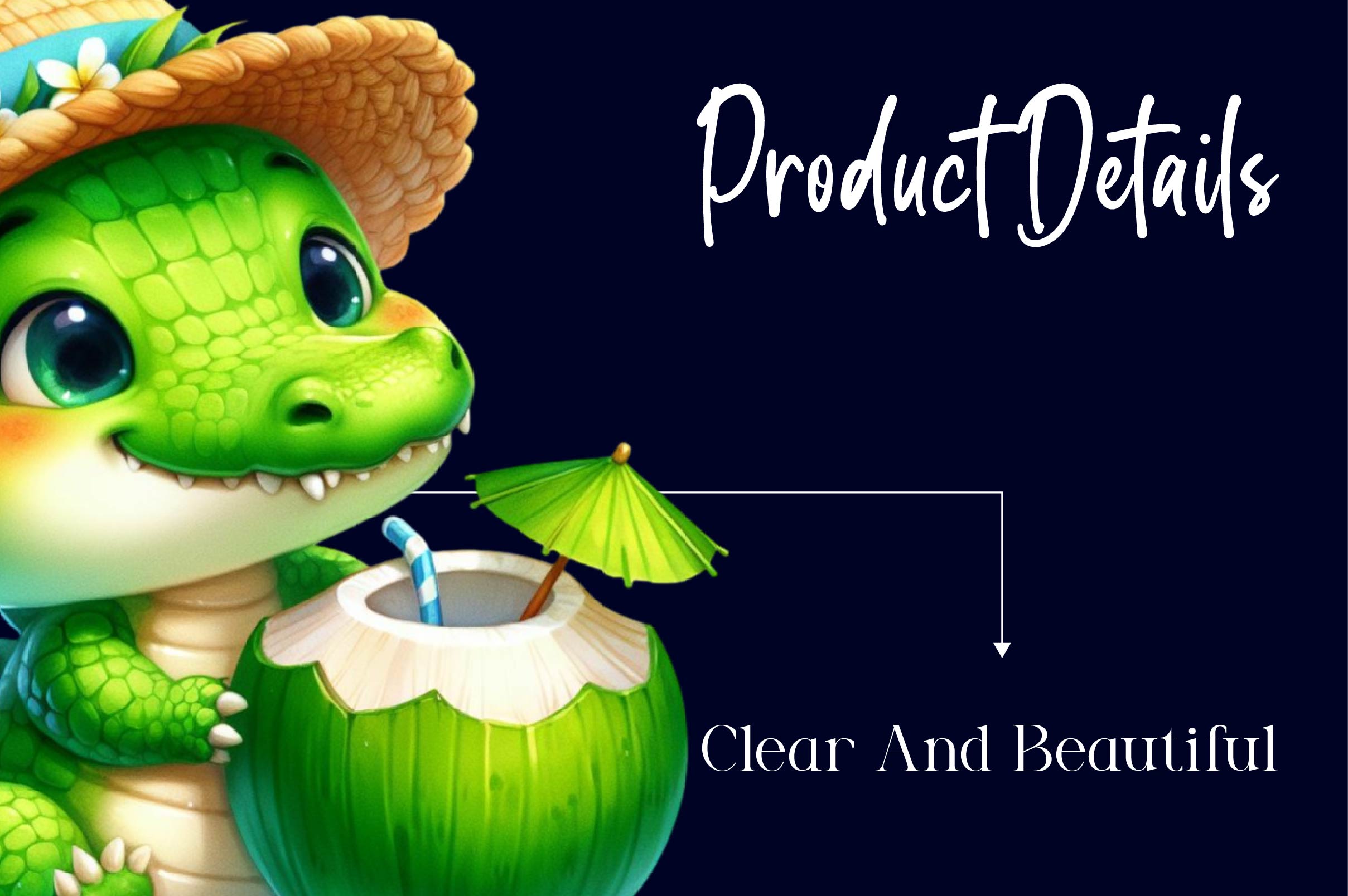 Summer Animals Eating Green Coconut Clipart Bundle - CraftNest - Digital Crafting and Art