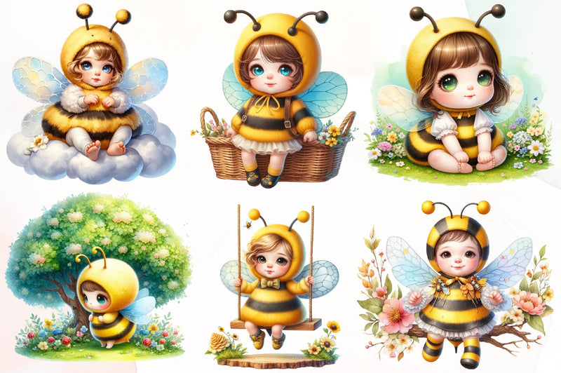 Elf Bee Bee Elves Clipart Bundle - CraftNest - Digital Crafting and Art