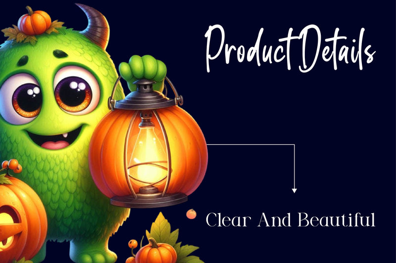 Halloween Little Green Monster Clipart Bundle - CraftNest - Digital Crafting and Art