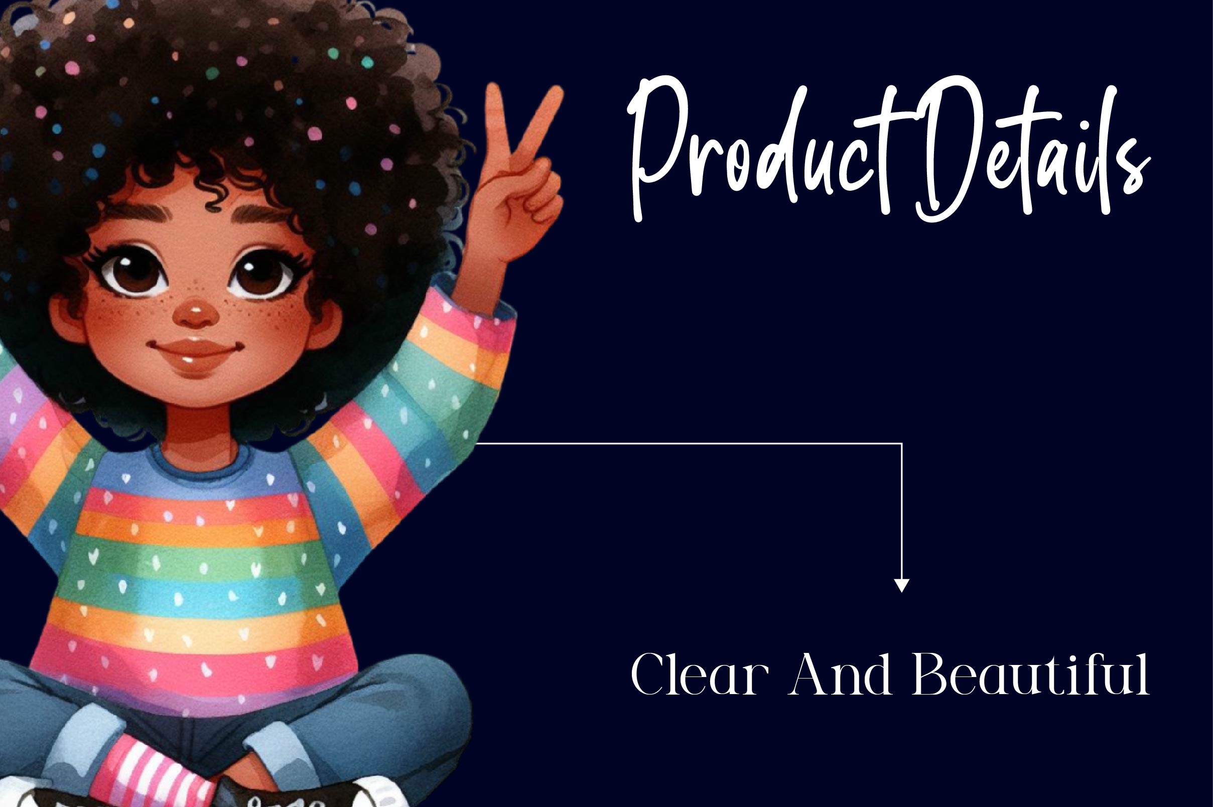 Cute Afro Girl Clipart Bundle - CraftNest - Digital Crafting and Art